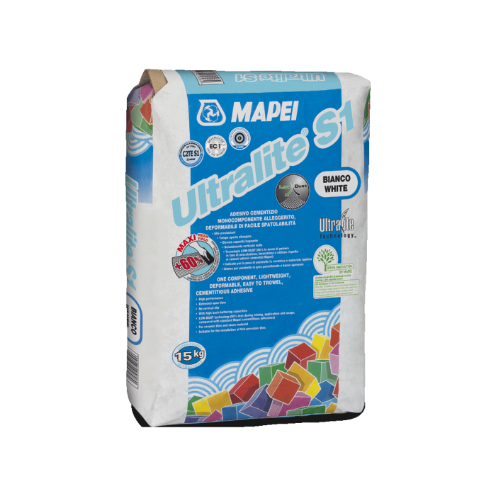 Adeziv Mapei Ultralite S1, alb, interior, 15KG